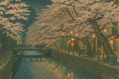 Kinosaki Onsen - Tattoo-Friendly Onsen Town in Japan - Spring Cherry Blossoms along River