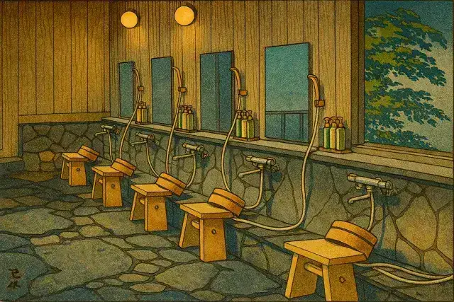 Tattoo Friendly Onsen Guide - First Time Tips and Etiquette - Onsen Washing Stations