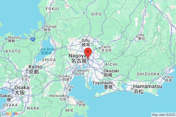 Google Map preview of Aichi Prefecture tattoo-friendly onsen in Japan