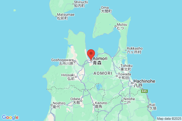 Google Map preview of Aomori Prefecture tattoo-friendly onsen in Japan