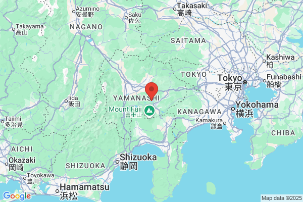 Google Map preview of Fujikawaguchiko City tattoo-friendly onsen in Japan