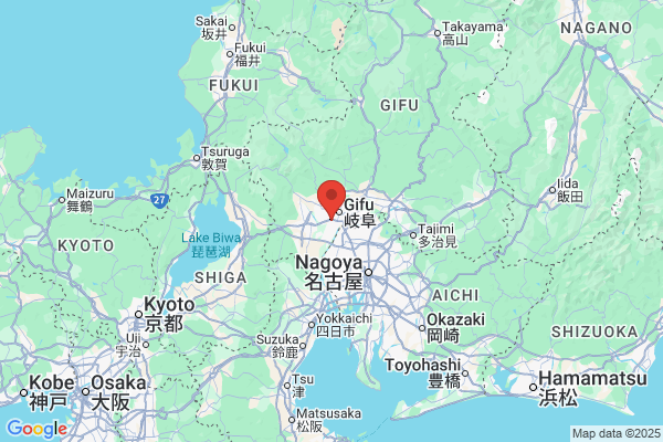 Google Map preview of Gifu Prefecture tattoo-friendly onsen in Japan
