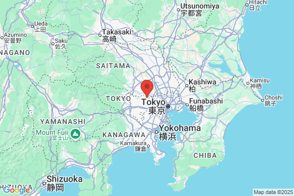 Google Map preview of Higashikurume City tattoo-friendly onsen in Japan