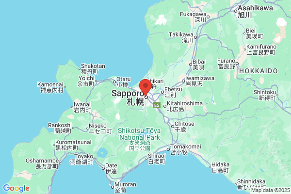 Google Map preview of Hokkaido Prefecture tattoo-friendly onsen in Japan