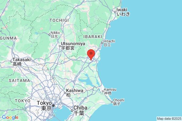 Google Map preview of Ibaraki Prefecture tattoo-friendly onsen in Japan