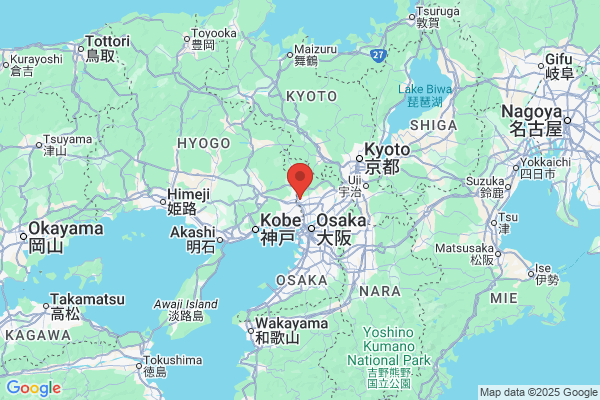 Google Map preview of Ikeda City tattoo-friendly onsen in Japan