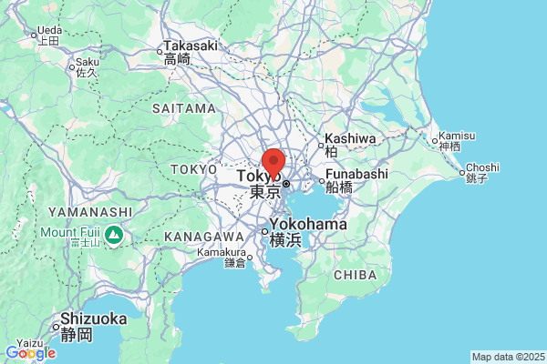 Google Map preview of Kanto Region tattoo-friendly onsen in Japan