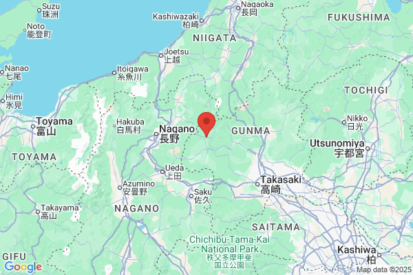 Google Map preview of Kusatsu Onsen City tattoo-friendly onsen in Japan