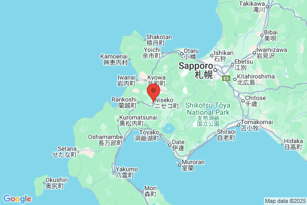 Google Map preview of Kutchan City tattoo-friendly onsen in Japan