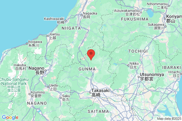 Google Map preview of Minakami Onsen City tattoo-friendly onsen in Japan