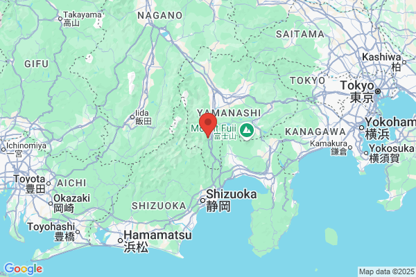 Google Map preview of Minobu City tattoo-friendly onsen in Japan