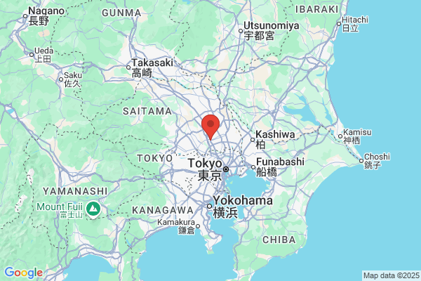 Google Map preview of Saitama Prefecture tattoo-friendly onsen in Japan