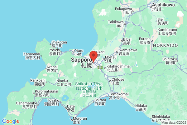 Google Map preview of Sapporo City tattoo-friendly onsen in Japan