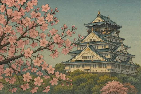 Osaka Location Page - Shin Hanga Art Style