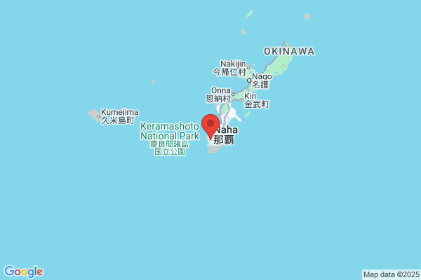 Google Map preview of Tomigusuku City tattoo-friendly onsen in Japan