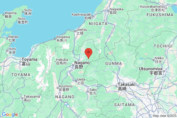 Google Map preview of Yamanochi City tattoo-friendly onsen in Japan