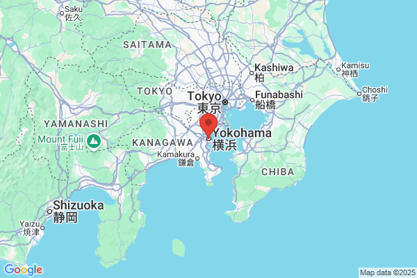 Google Map preview of Yokohama City tattoo-friendly onsen in Japan