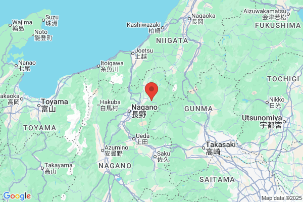 Google Map preview of Yudanaka Shibu City tattoo-friendly onsen in Japan