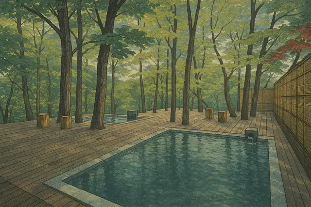 Chikusenso Onsen Shin Hanga Art Style