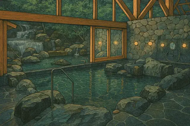Gosho no Yu Onsen Shin Hanga Art Style