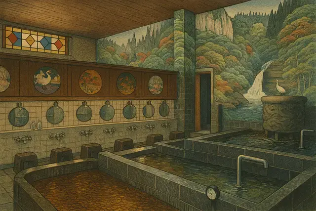 Hasunuma Onsen Shin Hanga Art Style