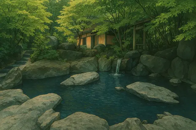 Hatcho no Yu Shin Hanga Art Style