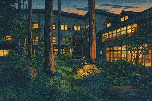 Ichirino Kogen Hotel Roan Shin Hanga Art Style