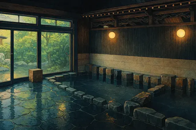 Irifune Onsen Shin Hanga Art Style