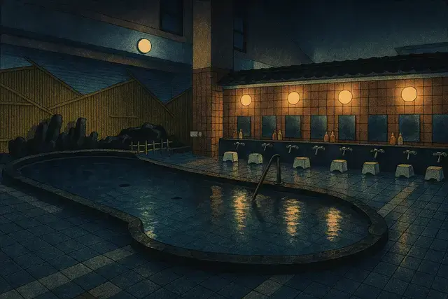 Jizo Yu Onsen Shin Hanga Art Style