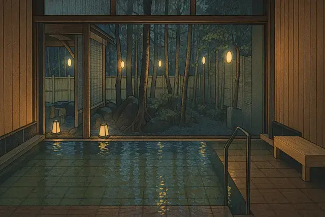Mizunooto Onsen Shin Hanga Art Style