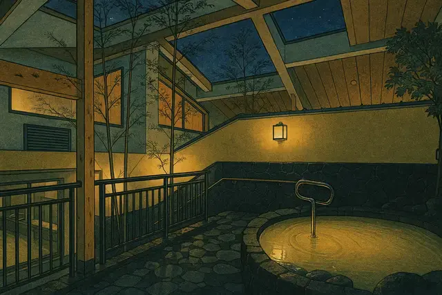 Musashi Koyama Onsen Shimizuyu Shin Hanga Art Style