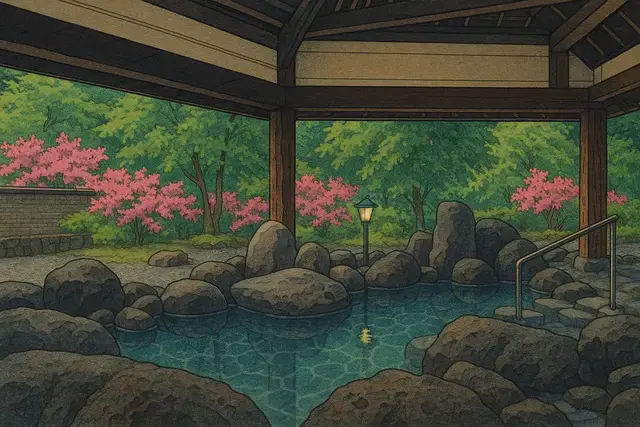 Nikkowanoshiro Onsen Yashio Shin Hanga Art Style