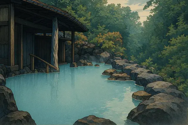 Okukinu Onsen Kaniyu Shin Hanga Art Style