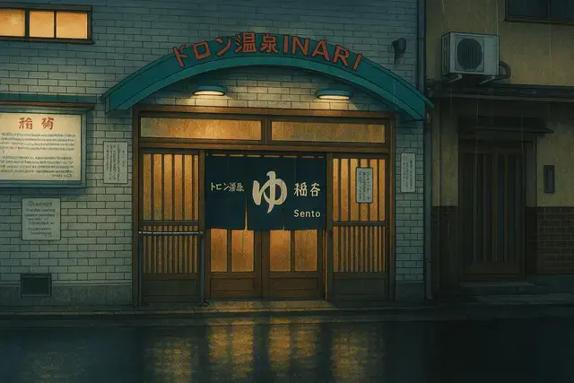 Thoron Onsen Inari Shin Hanga Art Style